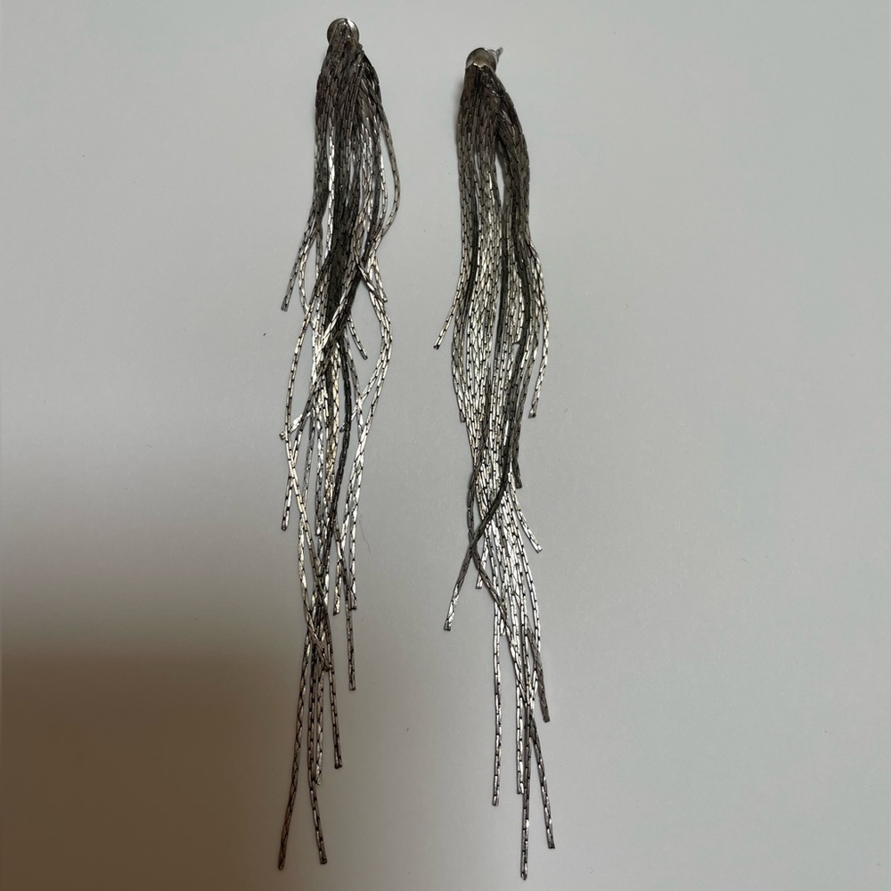 FREE PEOPLE Silver Strand Earrings